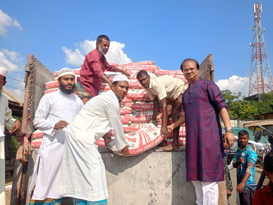 সৈয়দ সাঈদ আঙ্গুরের উদ্যোগে নকলা-নালিতাবাড়ীর ৮০ মাদ্রাসায় ৮০০ ব্যাগ সিমেন্ট বিতরণ