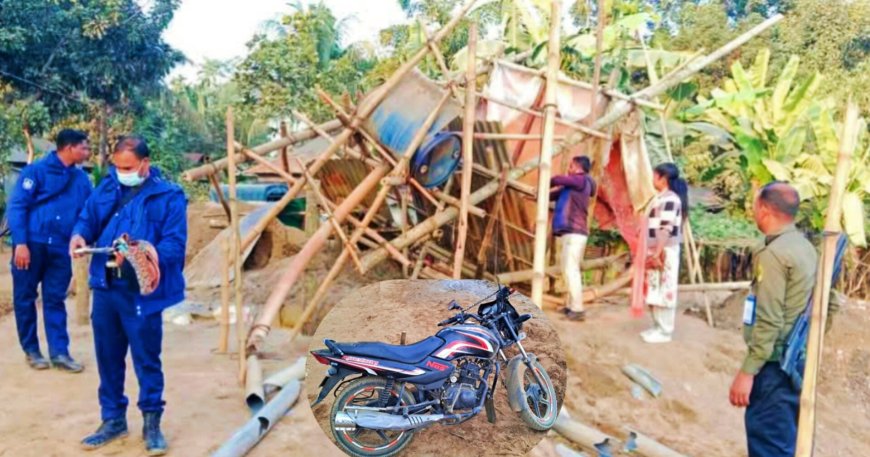 নালিতাবাড়ীতে অবৈধ বালু উত্তোলনে ভ্রাম্যমাণ আদালতের অভিযান