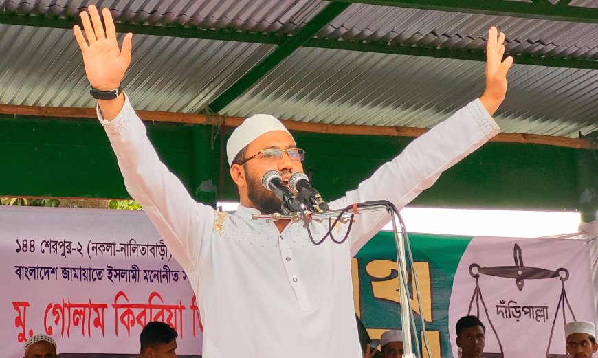 নালিতাবাড়ীতে জামায়াতের নির্বাচনী পথসভা, উন্নয়নের প্রতিশ্রুতি